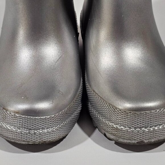 Hatley Silver Metallic Rain Boots Baby Toddler Girl Size 6 - Picture 7 of 9